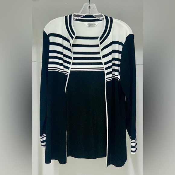 Women’s Large 100% Acrylic EXCLUSIVELY MISOOK Open Front Cardigan Sweater Jacket - Picture 16 of 16